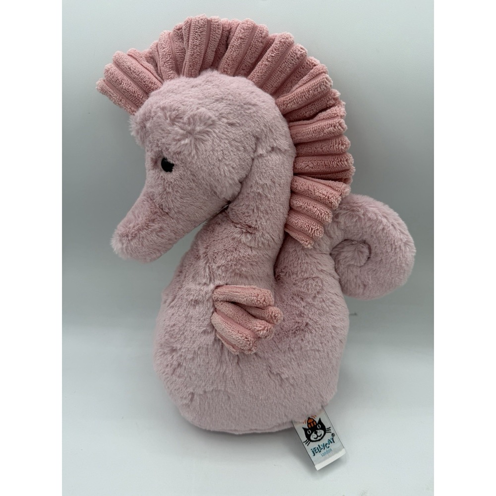 Retired Pink Jellycat seahorse 11"